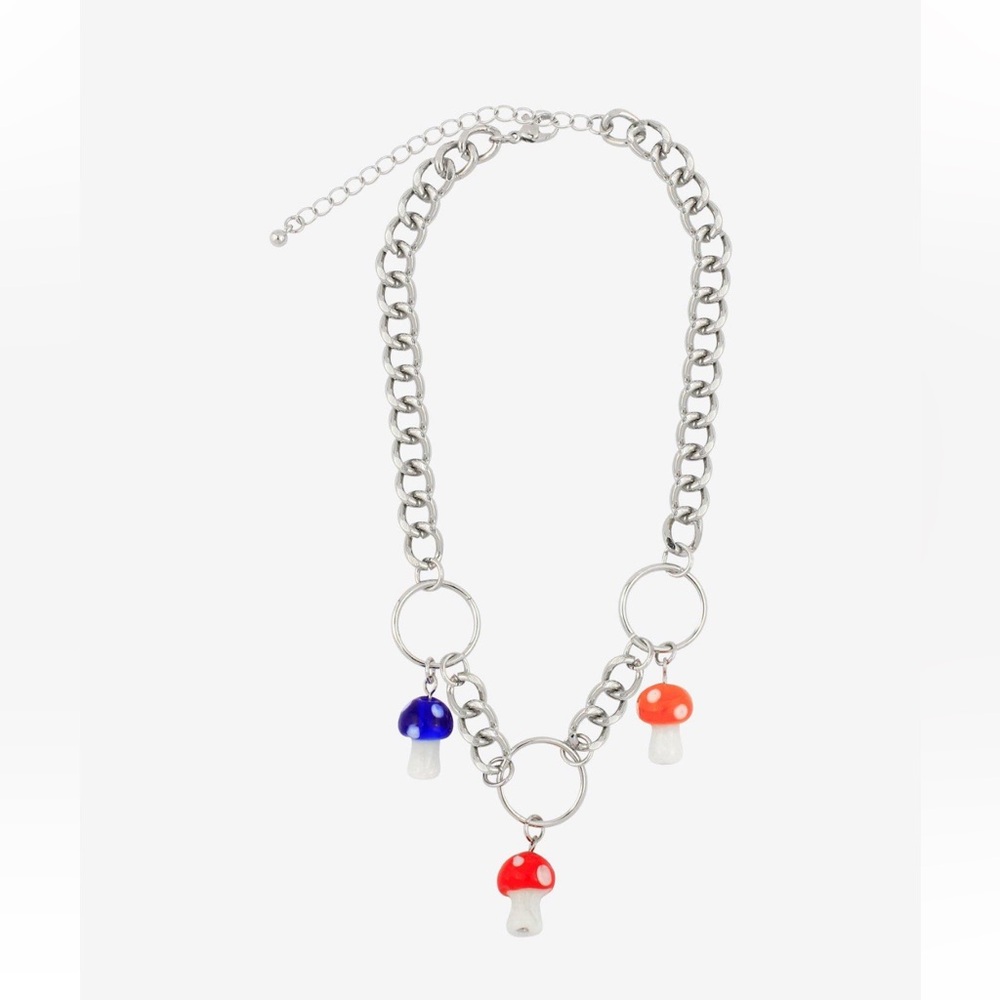 HOT TOPIC Mushroom O-Ring Chain Choker